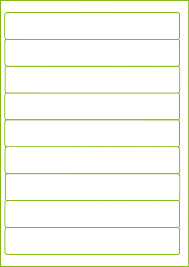 Labelsheet paper 7 cells, box of 100 sheets