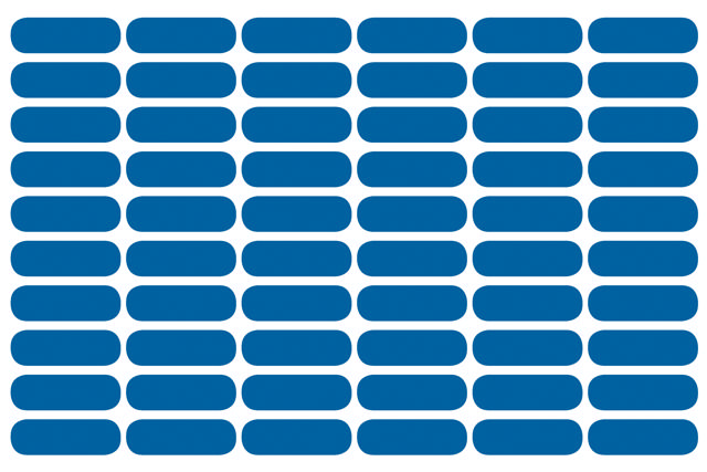 Color Sign labels, 100 sheets à 60 pcs. per colour, per box L BLUE