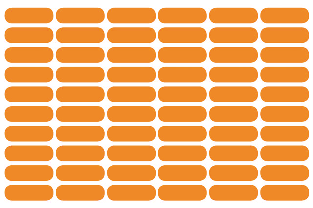 Color Sign labels, 100 sheets à 60 pcs. per colour, per box: ORANGE