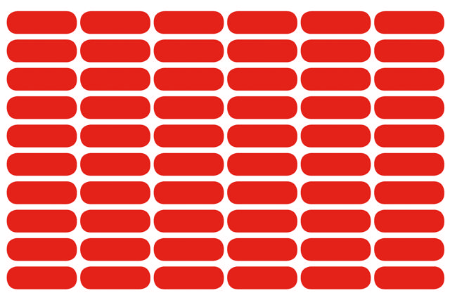 Color Sign labels, 100 sheets à 60 pcs. per colour, per box: RED