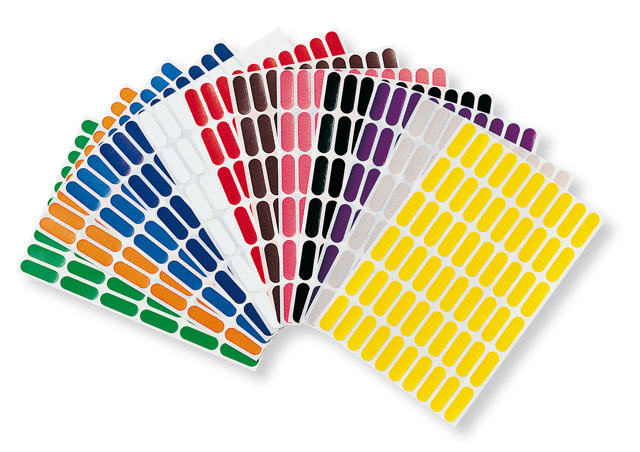 Color Sign labels, 100 sheets à 60 pcs. per colour, per box; ASSORTED