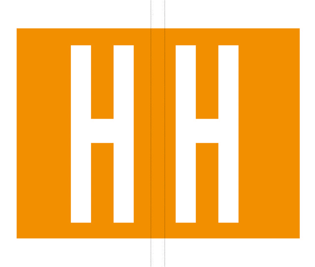 Codetab; bag of 100 x “H”; orange