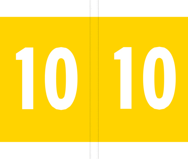 Codetab; roll of 1000 x “20”; yellow