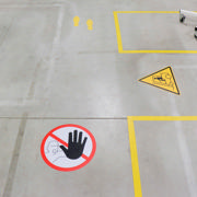 Self-adhesive safety pictogram, Entry prohibited to unauthorised personnel